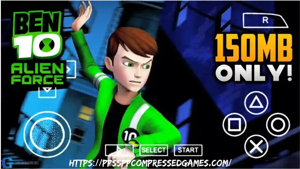 Ben 10 Alien Force PPSSPP ISO Highly Compressed