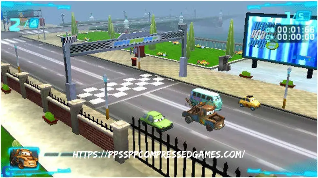 Cars 2 PPSSPP ISO Highly Compressed Free Download