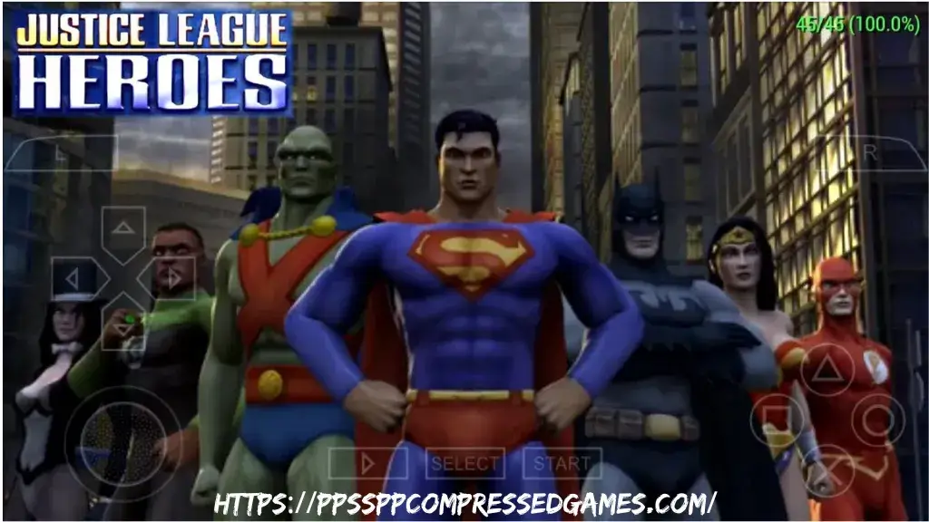 Justice League Heroes PPSSPP ISO Highly Compressed Free Download