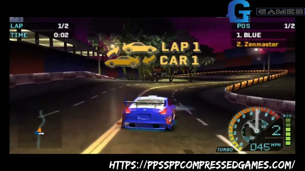 Need for Speed Underground Rivals PPSSPP ISO Highly Compressed Free Download